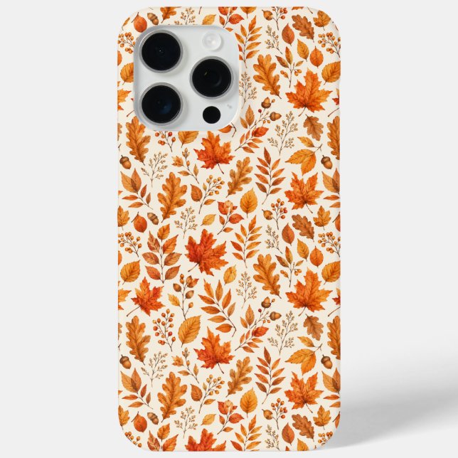 Warm Autumn Leaves Seamless Pattern Case-Mate iPhone Case (Back)