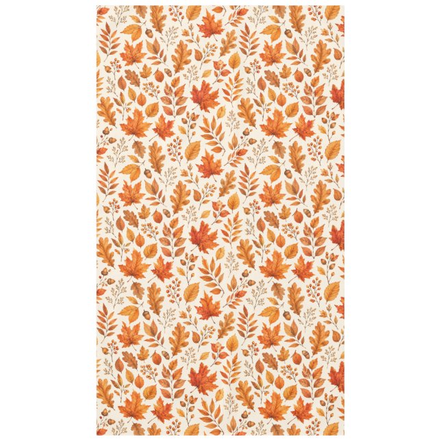 Warm Autumn Leaves Seamless Pattern Tablecloth (Front)