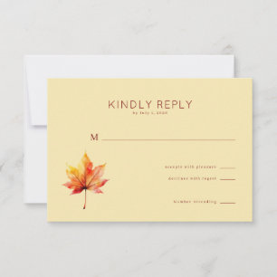 Warm Autumn Maple Leaf Invitation