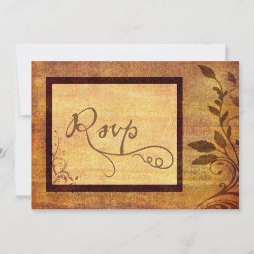 Warm Autumn Romance Affordable Wedding RSVP Invitation