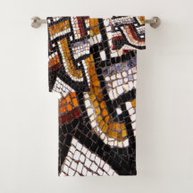 Warm Autumn Toned Roman Tile Mosaic