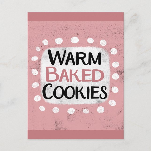Warm Baked Cookies Postcard (Front)