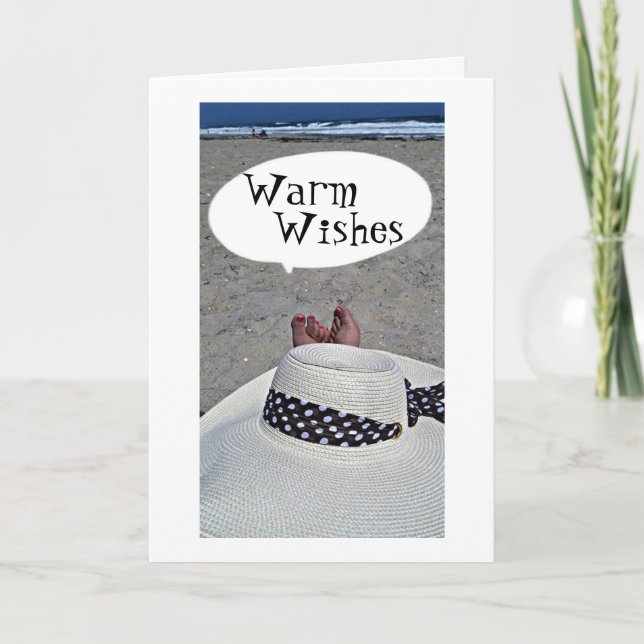 WARM BEACHY WISHES FOR CHRISTMAS HOLIDAY CARD (Front)