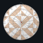 Warm Beige Geometric Deco Cube Pattern Dartboard<br><div class="desc">This abstract,  geometric cubed pattern will add vibrance and classic flair to any home or office decor. Always ready for you to personalize with your name and/or your loved one's name,  as well.</div>
