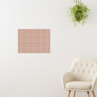 Warm Beige Grid Pattern Minimal Soft Check Design Foam Board