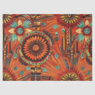 Warm Beige "Intricate Echoes" Artful Tissue Paper