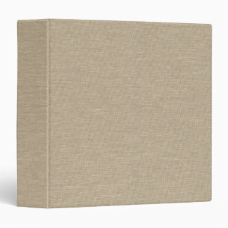 Warm Beige Linen Texture Minimalist Blank 3 Ring Binder