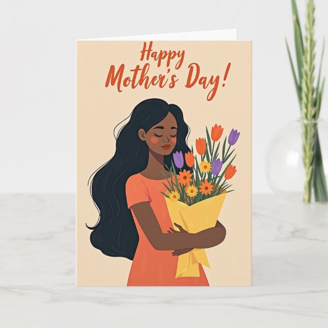 Warm Beige Mothers Card (Front)