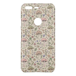 Warm Beige Mushroom Fungi Uncommon Google Pixel Case