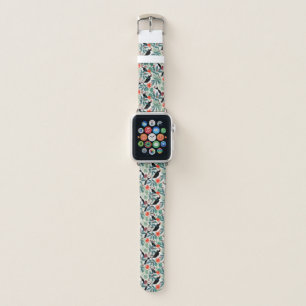 Warm Beige Puffin Pattern Apple Watch Band