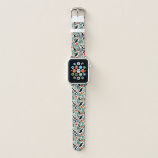 Warm Beige Puffin Pattern Apple Watch Band