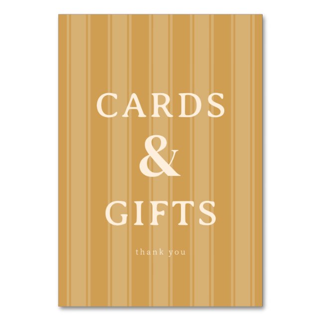 Warm Beige Serif Gratitude Card (Front)