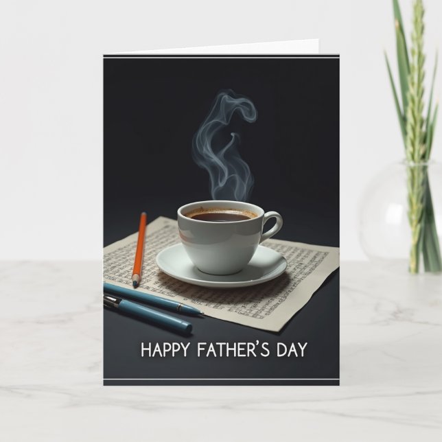 Warm Beverage Fathers Day Card (Front)
