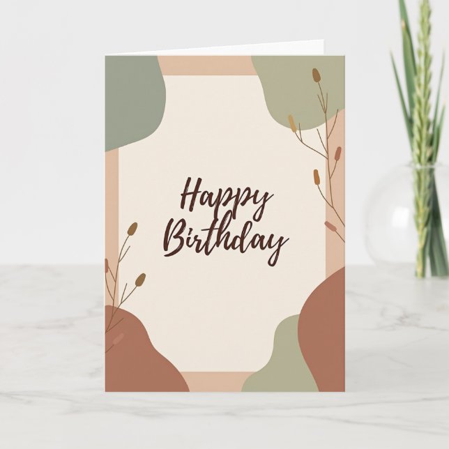 Warm Birthday Script Card (Front)
