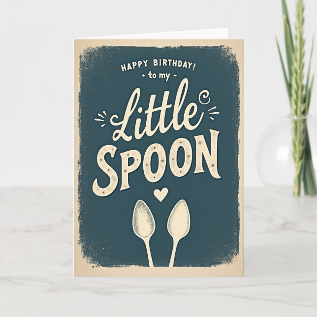 Warm Birthday Vintage Text Card (Front)