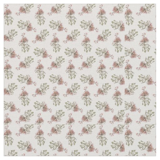 Warm Blossom Harmony Floral Pattern Fabric