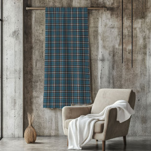 Warm Blue Yellow Blanket for Rustic Interiors