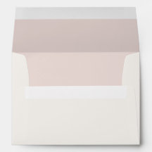 Warm Blush & Warm Ivory Wedding Envelope 