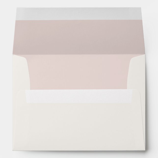 Warm Blush & Warm Ivory Wedding Envelope  (Back (Bottom))