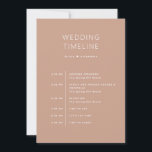 Warm Blush Wedding Timeline | Romantic Itinerary Invitation<br><div class="desc">Designed for couples who love soft romance and refined details, this double sided wedding timeline card in warm blush brings warmth, elegance, and emotional charm to your wedding stationery. The gentle blush background adds a delicate touch, creating a welcoming atmosphere that feels timeless and effortlessly beautiful. One side features a...</div>
