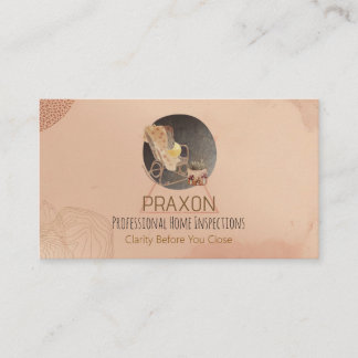 Warm Boho Home Inspector Business Card