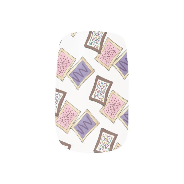 Warm Breakfast Toaster Pastry Frosted Pastries Minx Nail Art (Left Thumb)