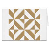 Warm Brown Geometric Deco Cube Pattern (Front Horizontal)