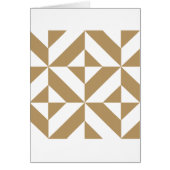 Warm Brown Geometric Deco Cube Pattern (Front)