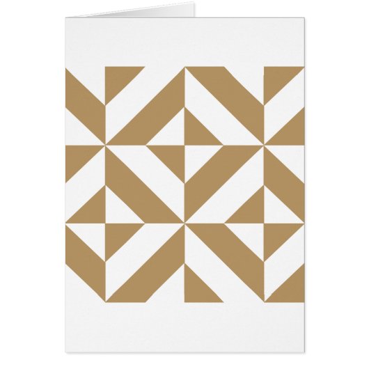 Warm Brown Geometric Deco Cube Pattern (Front)