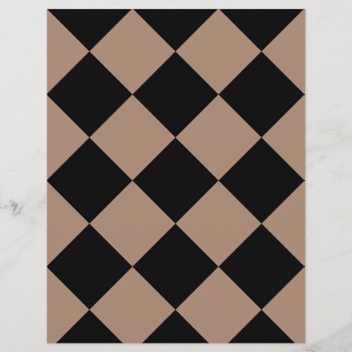 Warm Brown Harlequin Scrapbook Paper