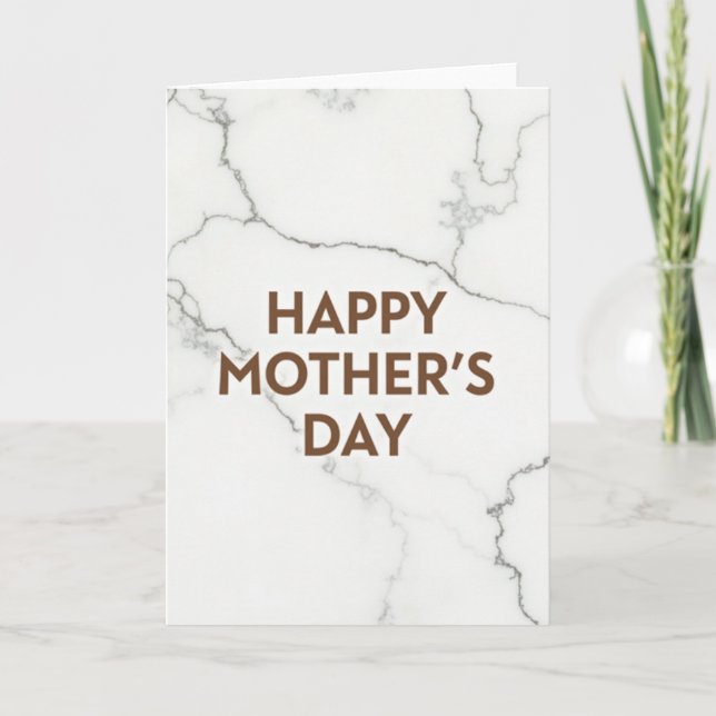 Warm Brown Mothers Day Wish Card (Front)