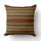 Warm Burgundy Green Ochre Chevron Stripe Cabin