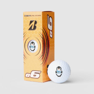 Warm by nature: Adorable Penguin with Playful Text Golf Balls