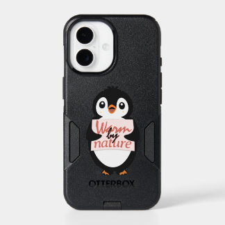 Warm by nature: Adorable Penguin with Playful Text iPhone 17 Case