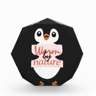 Warm by nature: Adorable Penguin with Playful Text Photo Block