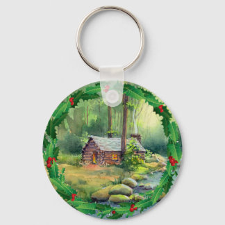 WARM CABIN by SHARON SHARPE Keychain