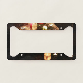 Warm Candlelight License Frame – Customizable