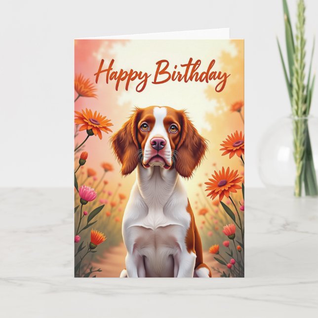 Warm Canine Birthday Card (Front)