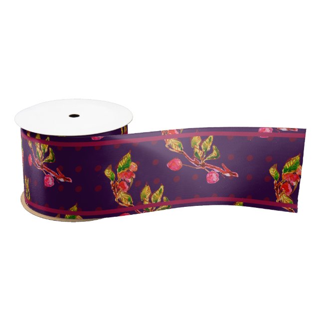 Warm Cherry Splendour Satin Ribbon (Spool)