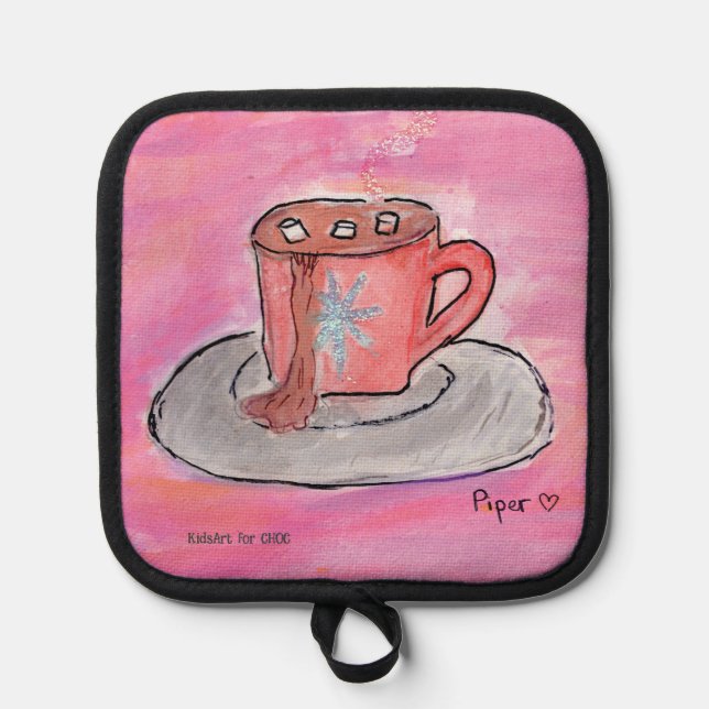 Warm CHOColate Wishes - Kids Art for CHOC Pot Holder (Front)