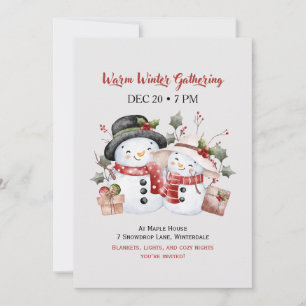 Warm Christmas Winter Wonderland Birthday Invitation