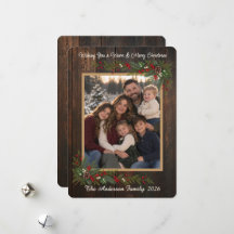 Warm Christmas Wishes Family Photo