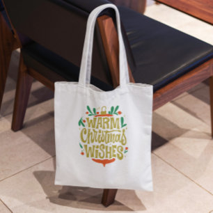 Warm Christmas Wishes Tote Bag