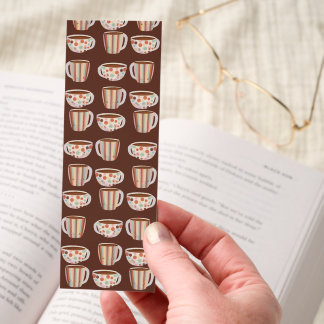 Warm Circle Pattern On Cups Of Coffee Bookmarks