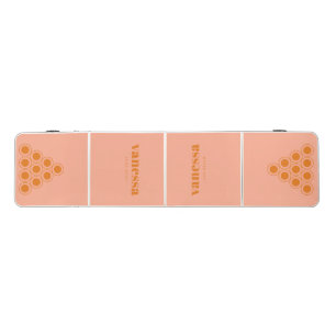 Warm Citrus & Pink Rev Minimal Modern Classic Name Beer Pong Table