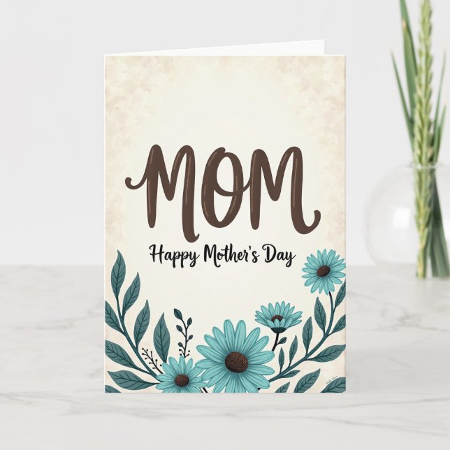 Warm Cocoa Mom Mothers Day Card (Front)