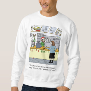 Warm Coffee Cartoon Sweatshirt