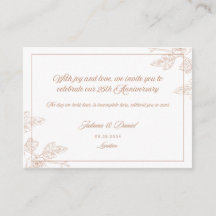 Warm Color Palette Anniversary Invitation Card