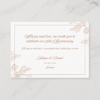 Warm Color Palette Anniversary Invitation Card