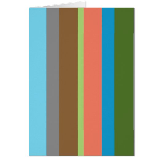 Warm color stripes cards (Front)